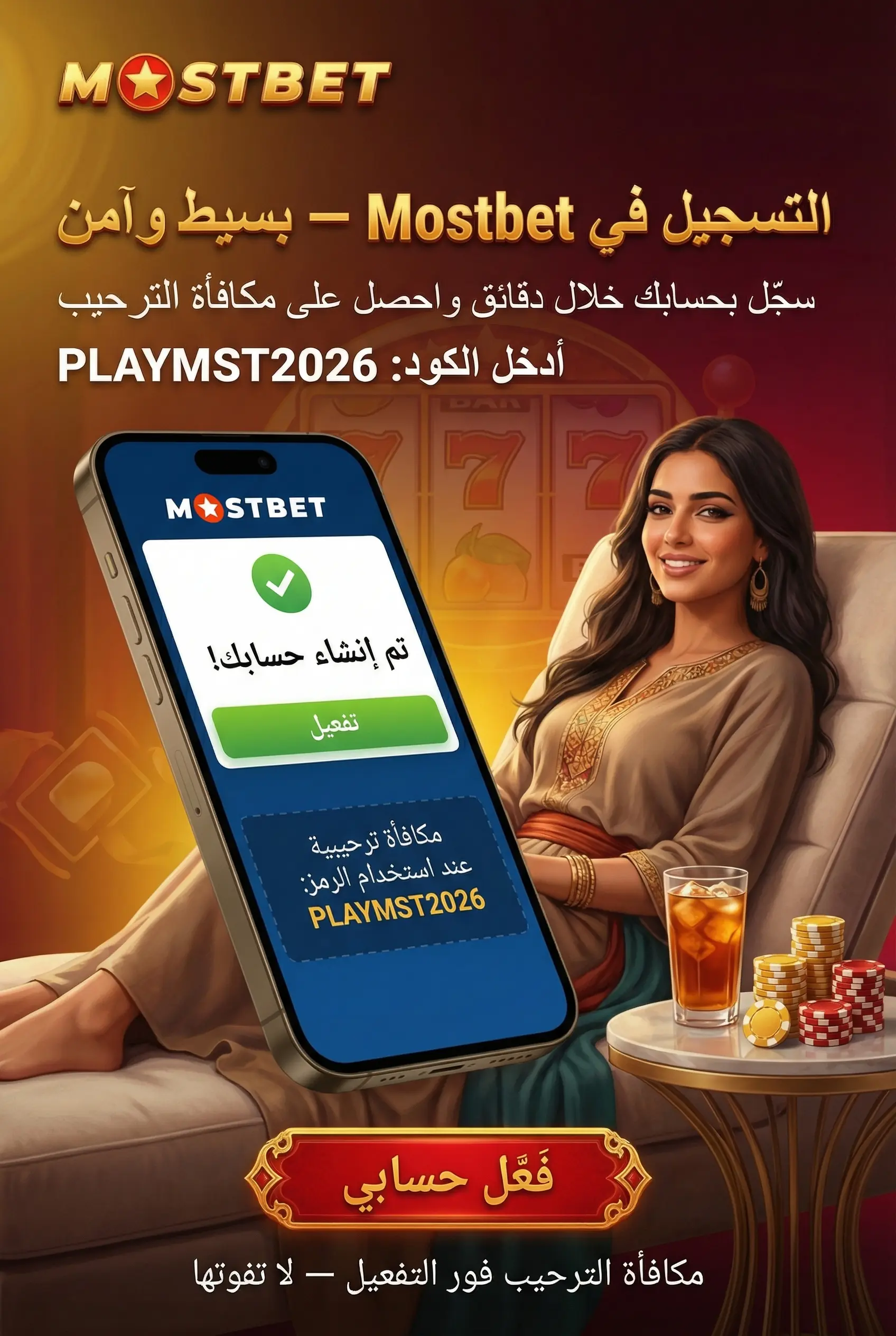 تسجيل الدخول والتسجيل في Mostbet