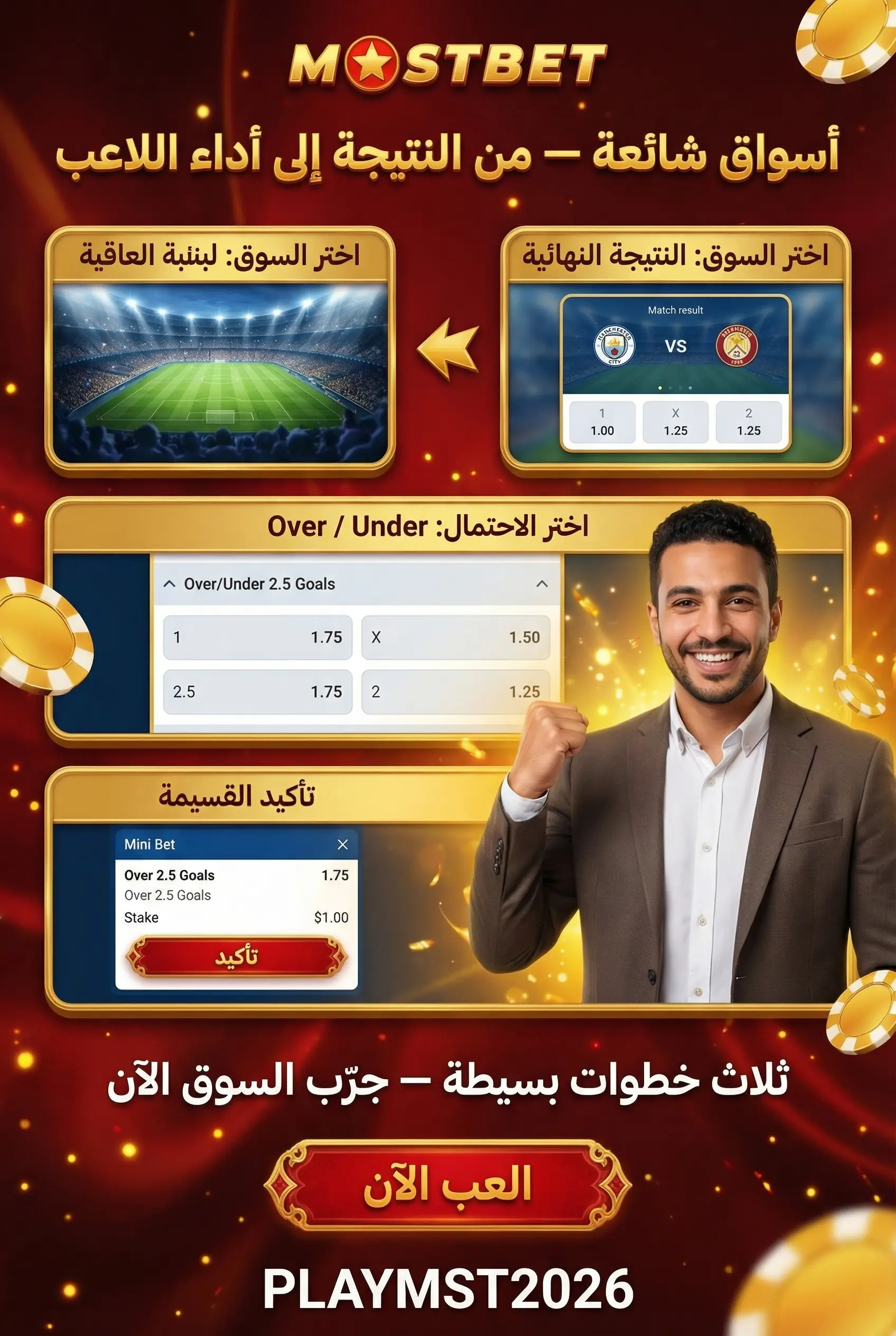 أمثلة على أسواق الرهان الشائعة