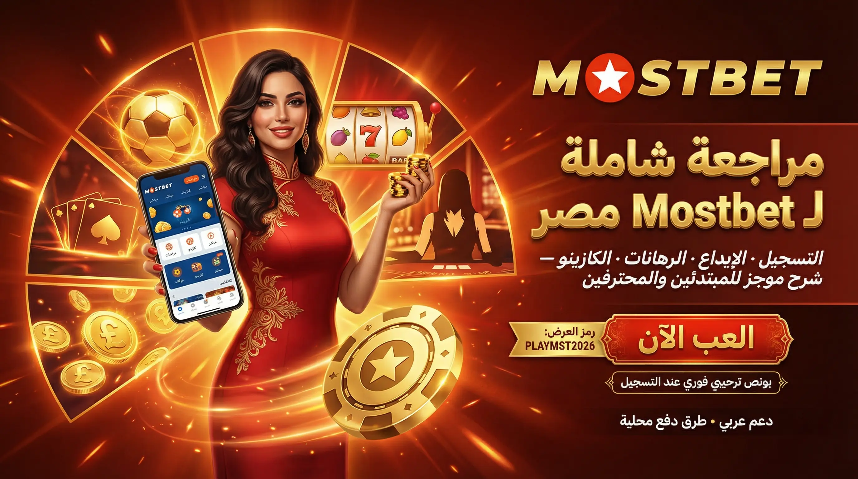 صورة أفقية لمراجعة Mostbet مصر الشاملة